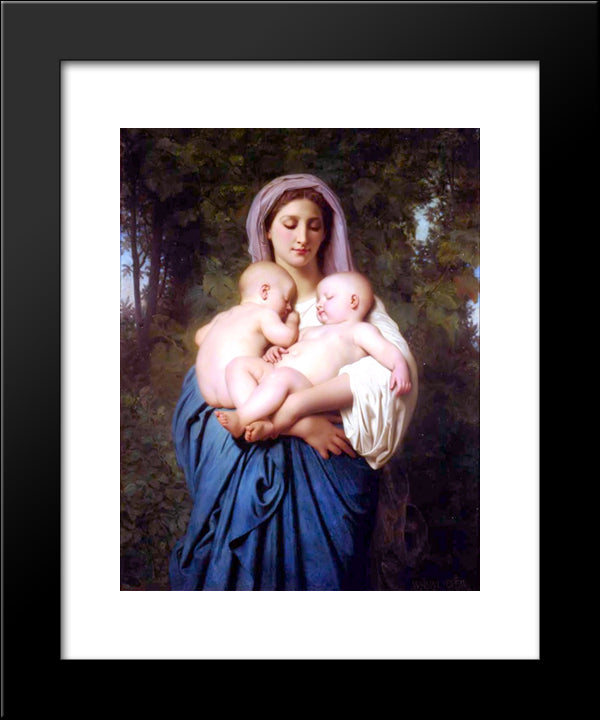 Charity 20x24 Black Modern Wood Framed Art Print Poster by Bouguereau, William Adolphe