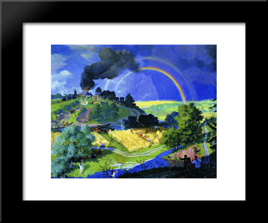 After The Storm 20x24 Black Modern Wood Framed Art Print Poster by Kustodiev, Boris