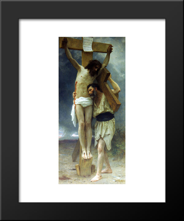 Compassion 20x24 Black Modern Wood Framed Art Print Poster by Bouguereau, William Adolphe