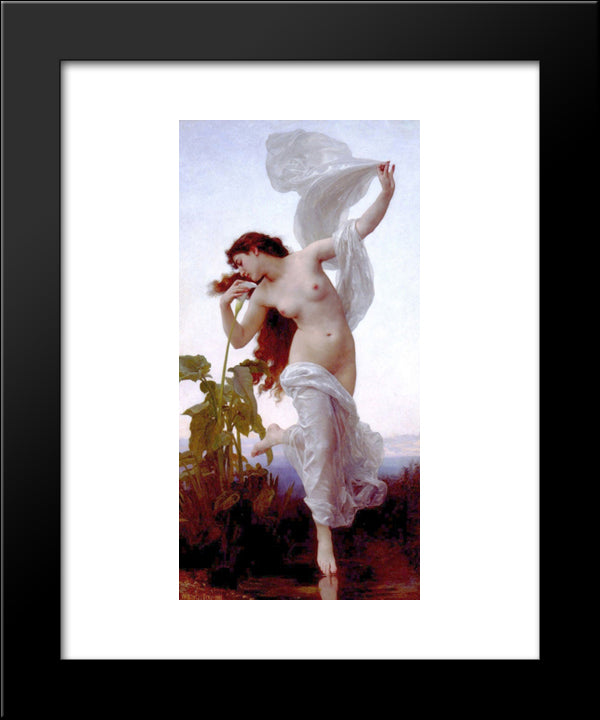 Dawn 20x24 Black Modern Wood Framed Art Print Poster by Bouguereau, William Adolphe