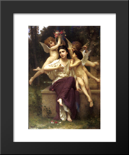 Dream Of Spring 20x24 Black Modern Wood Framed Art Print Poster by Bouguereau, William Adolphe