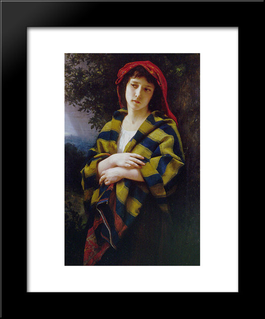 During The Storm ` 20x24 Black Modern Wood Framed Art Print Poster by Bouguereau, William Adolphe