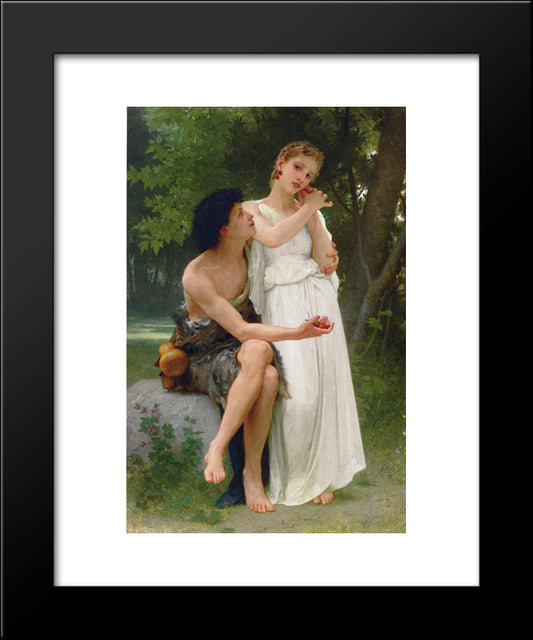 Her First Jewels 20x24 Black Modern Wood Framed Art Print Poster by Bouguereau, William Adolphe