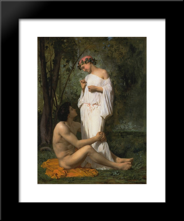 Idylle 20x24 Black Modern Wood Framed Art Print Poster by Bouguereau, William Adolphe