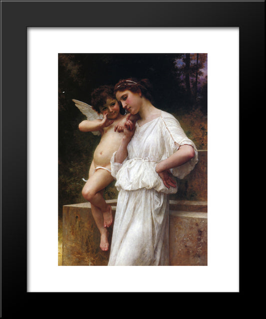 Love`S Scerets 20x24 Black Modern Wood Framed Art Print Poster by Bouguereau, William Adolphe