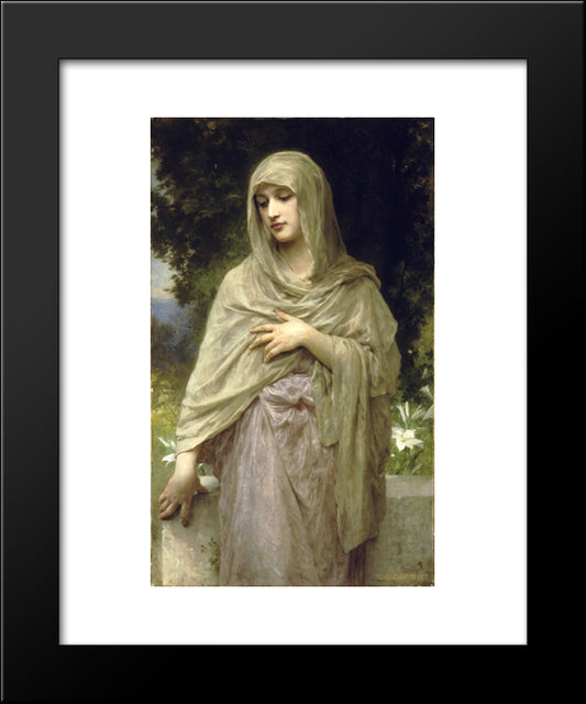 Modesty 20x24 Black Modern Wood Framed Art Print Poster by Bouguereau, William Adolphe