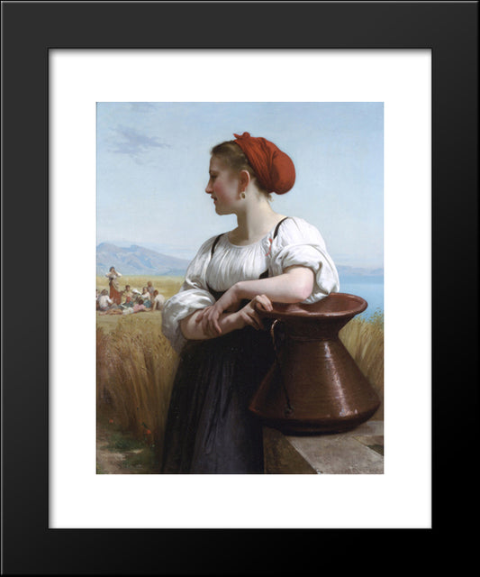 Moissoneuse 20x24 Black Modern Wood Framed Art Print Poster by Bouguereau, William Adolphe