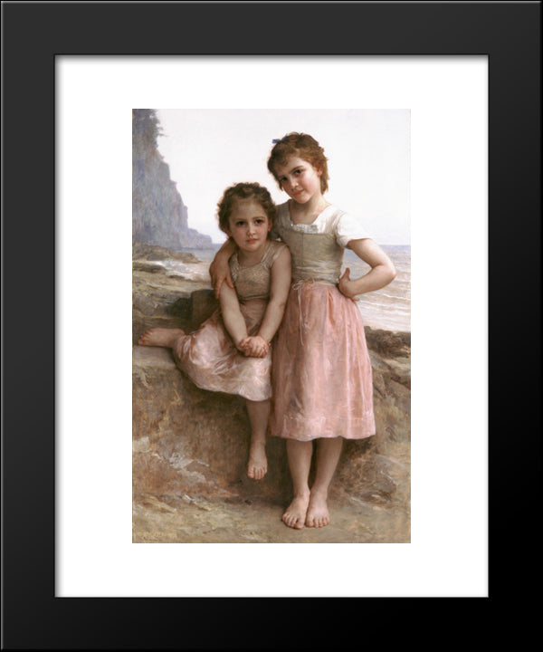 On Greve 20x24 Black Modern Wood Framed Art Print Poster by Bouguereau, William Adolphe