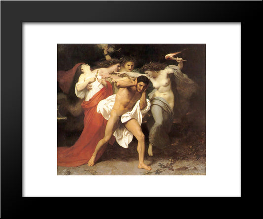 Orestes Pursued By The Furies 20x24 Black Modern Wood Framed Art Print Poster by Bouguereau, William Adolphe
