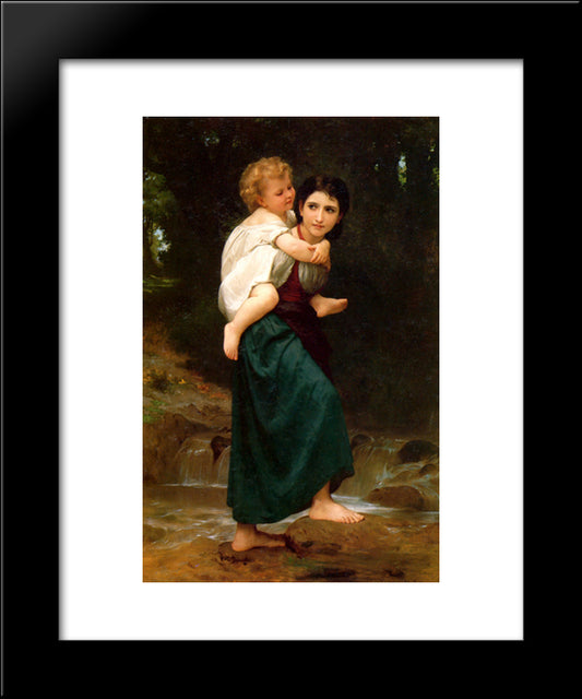 Passage Gue 20x24 Black Modern Wood Framed Art Print Poster by Bouguereau, William Adolphe