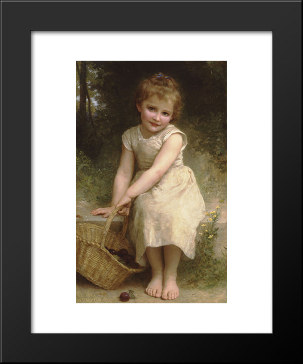 Plums 20x24 Black Modern Wood Framed Art Print Poster by Bouguereau, William Adolphe