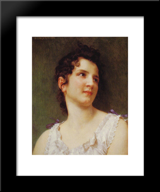 Portrait Of A Young Girl 20x24 Black Modern Wood Framed Art Print Poster by Bouguereau, William Adolphe