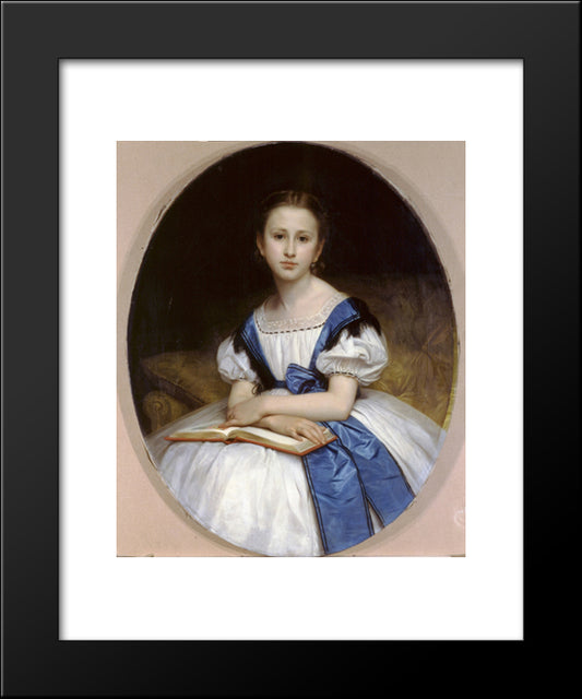 Portrait Of Mlle Brissac 20x24 Black Modern Wood Framed Art Print Poster by Bouguereau, William Adolphe