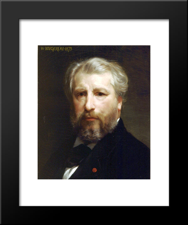 Portrait Of The Artist 20x24 Black Modern Wood Framed Art Print Poster by Bouguereau, William Adolphe