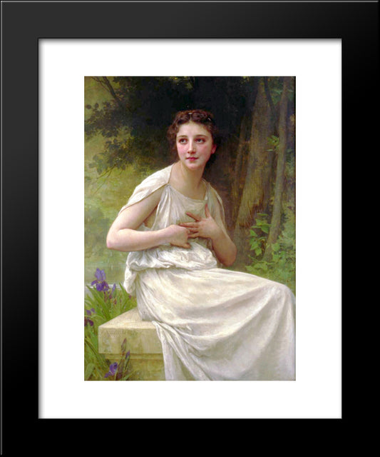 Reflexion 20x24 Black Modern Wood Framed Art Print Poster by Bouguereau, William Adolphe