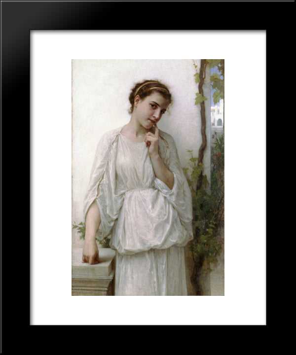 Reverie 20x24 Black Modern Wood Framed Art Print Poster by Bouguereau, William Adolphe