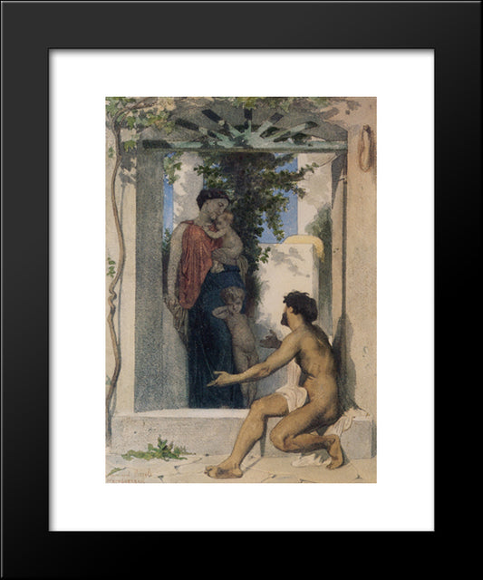 Roman Charity 20x24 Black Modern Wood Framed Art Print Poster by Bouguereau, William Adolphe