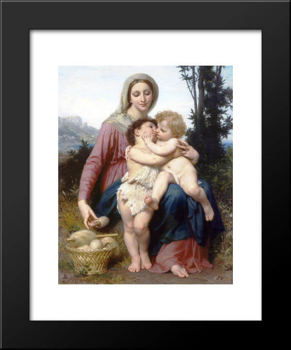 Sainte Famille 20x24 Black Modern Wood Framed Art Print Poster by Bouguereau, William Adolphe