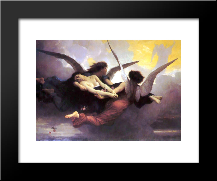 Soul Carried To Heaven 20x24 Black Modern Wood Framed Art Print Poster by Bouguereau, William Adolphe