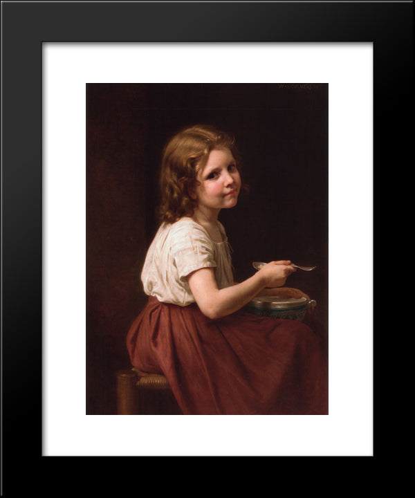 Soup 20x24 Black Modern Wood Framed Art Print Poster by Bouguereau, William Adolphe