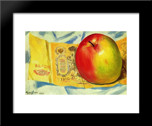 Apple And The Hundred-Ruble Note 20x24 Black Modern Wood Framed Art Print Poster by Kustodiev, Boris