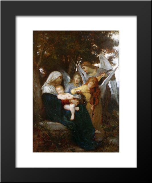 Study For Vierge Aux Anges 20x24 Black Modern Wood Framed Art Print Poster by Bouguereau, William Adolphe