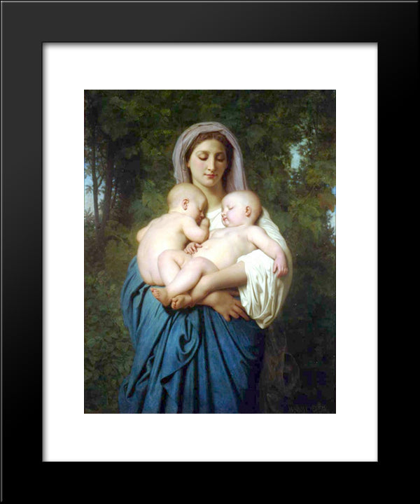 The Charity 20x24 Black Modern Wood Framed Art Print Poster by Bouguereau, William Adolphe