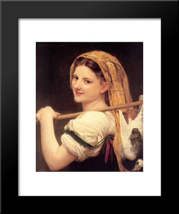 The Return Of The Market 20x24 Black Modern Wood Framed Art Print Poster by Bouguereau, William Adolphe