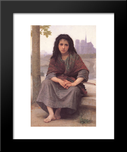 The Bohemian 20x24 Black Modern Wood Framed Art Print Poster by Bouguereau, William Adolphe