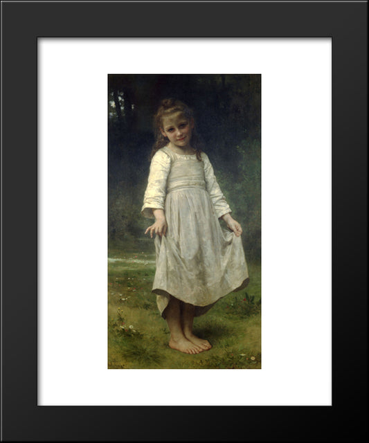 The Curtsey 20x24 Black Modern Wood Framed Art Print Poster by Bouguereau, William Adolphe