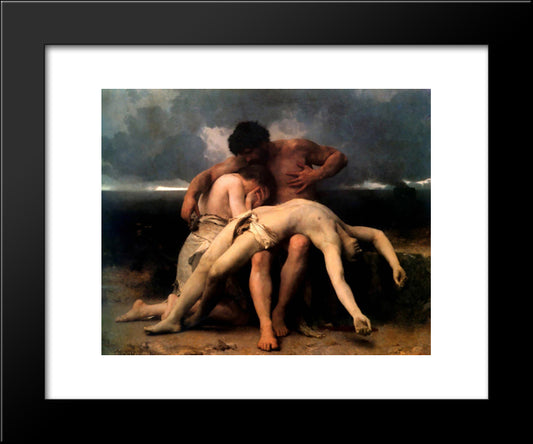 The First Mourning 20x24 Black Modern Wood Framed Art Print Poster by Bouguereau, William Adolphe