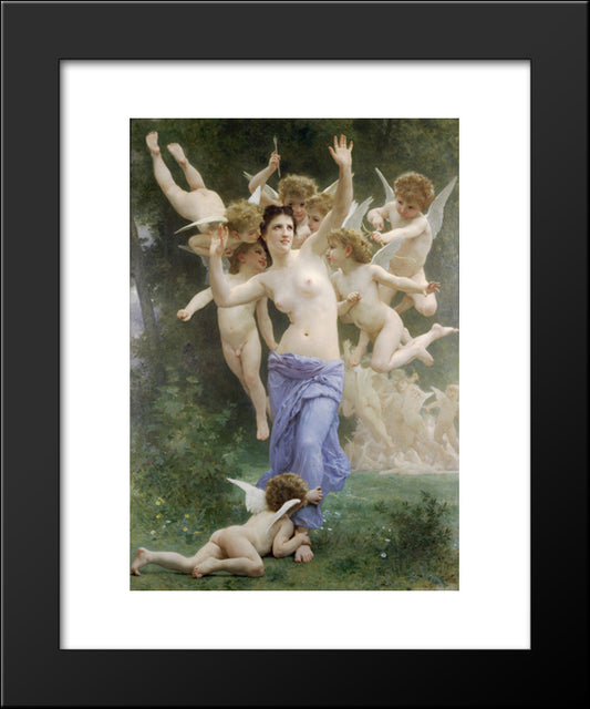 The Heart'S Awakening 20x24 Black Modern Wood Framed Art Print Poster by Bouguereau, William Adolphe