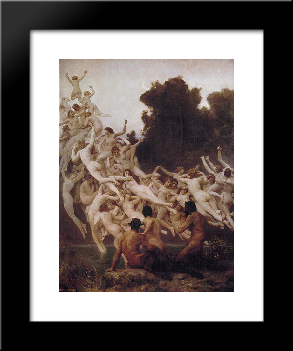 The Oreads 20x24 Black Modern Wood Framed Art Print Poster by Bouguereau, William Adolphe