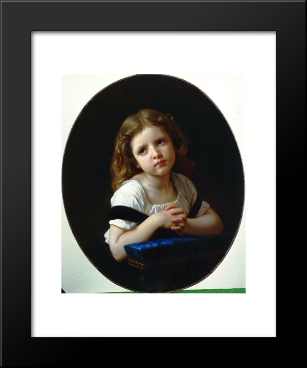 The Prayer 20x24 Black Modern Wood Framed Art Print Poster by Bouguereau, William Adolphe