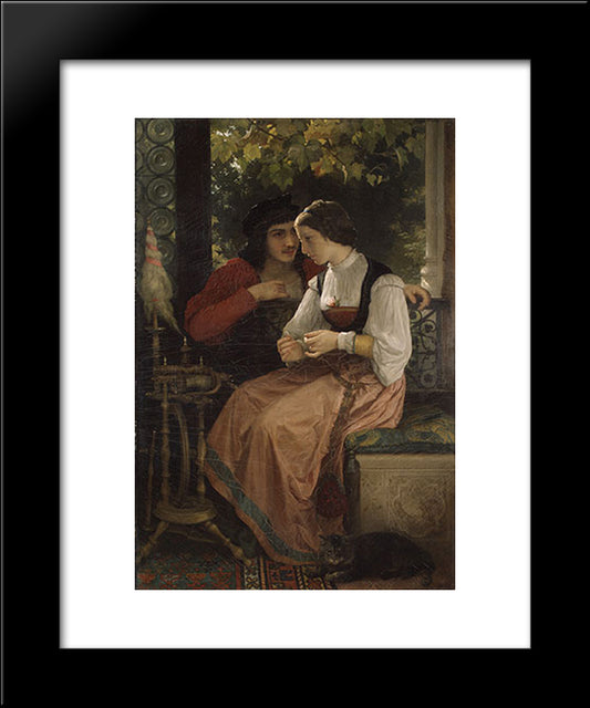 The Proposal 20x24 Black Modern Wood Framed Art Print Poster by Bouguereau, William Adolphe