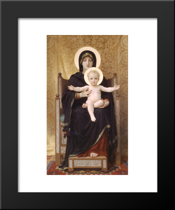 Virgin And Child 20x24 Black Modern Wood Framed Art Print Poster by Bouguereau, William Adolphe