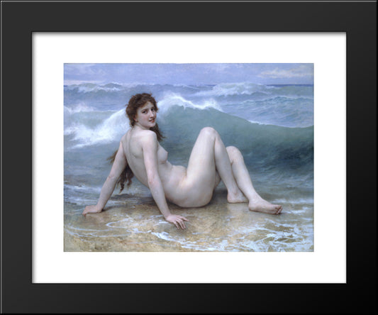 Wave 20x24 Black Modern Wood Framed Art Print Poster by Bouguereau, William Adolphe