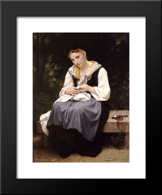 Young Worker 20x24 Black Modern Wood Framed Art Print Poster by Bouguereau, William Adolphe