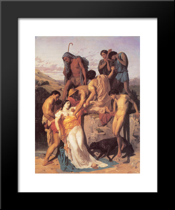 Zenobia Found By Shepherds On The Banks Of The Araxes 20x24 Black Modern Wood Framed Art Print Poster by Bouguereau, William Adolphe