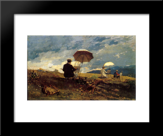 Artists Sketching In The White Mountains 20x24 Black Modern Wood Framed Art Print Poster by Homer, Winslow