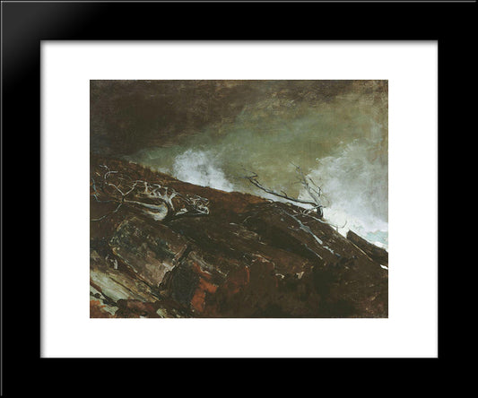 Coast Of Maine 20x24 Black Modern Wood Framed Art Print Poster by Homer, Winslow