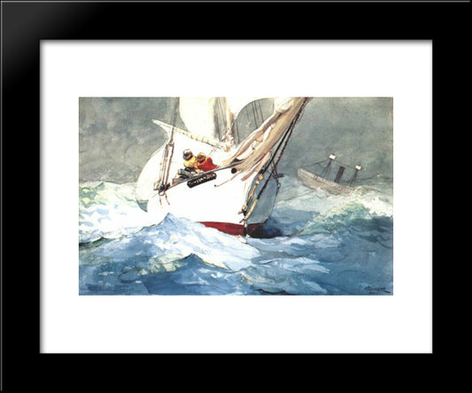Diamond Shoal 20x24 Black Modern Wood Framed Art Print Poster by Homer, Winslow