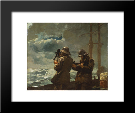 Eight Bells 20x24 Black Modern Wood Framed Art Print Poster by Homer, Winslow