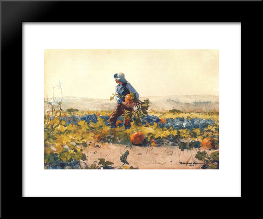 For To Be A Farmer'S Boy 20x24 Black Modern Wood Framed Art Print Poster by Homer, Winslow