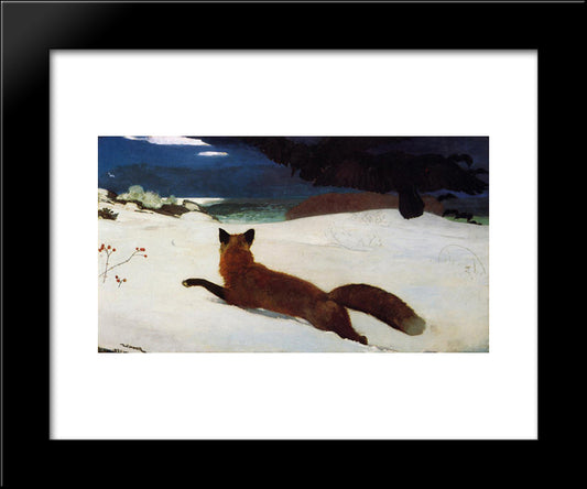 Fox Hunt 20x24 Black Modern Wood Framed Art Print Poster by Homer, Winslow