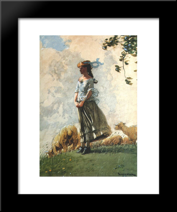 Fresh Air 20x24 Black Modern Wood Framed Art Print Poster by Homer, Winslow