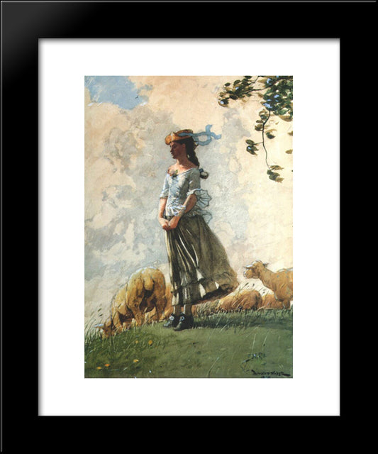 Fresh Air 20x24 Black Modern Wood Framed Art Print Poster by Homer, Winslow
