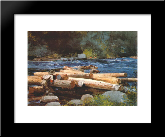 Hudson River 20x24 Black Modern Wood Framed Art Print Poster by Homer, Winslow
