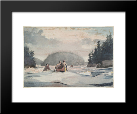 Ile Malin 20x24 Black Modern Wood Framed Art Print Poster by Homer, Winslow