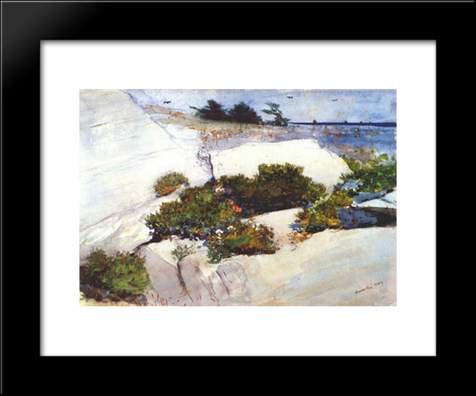 Maine Cliffs 20x24 Black Modern Wood Framed Art Print Poster by Homer, Winslow